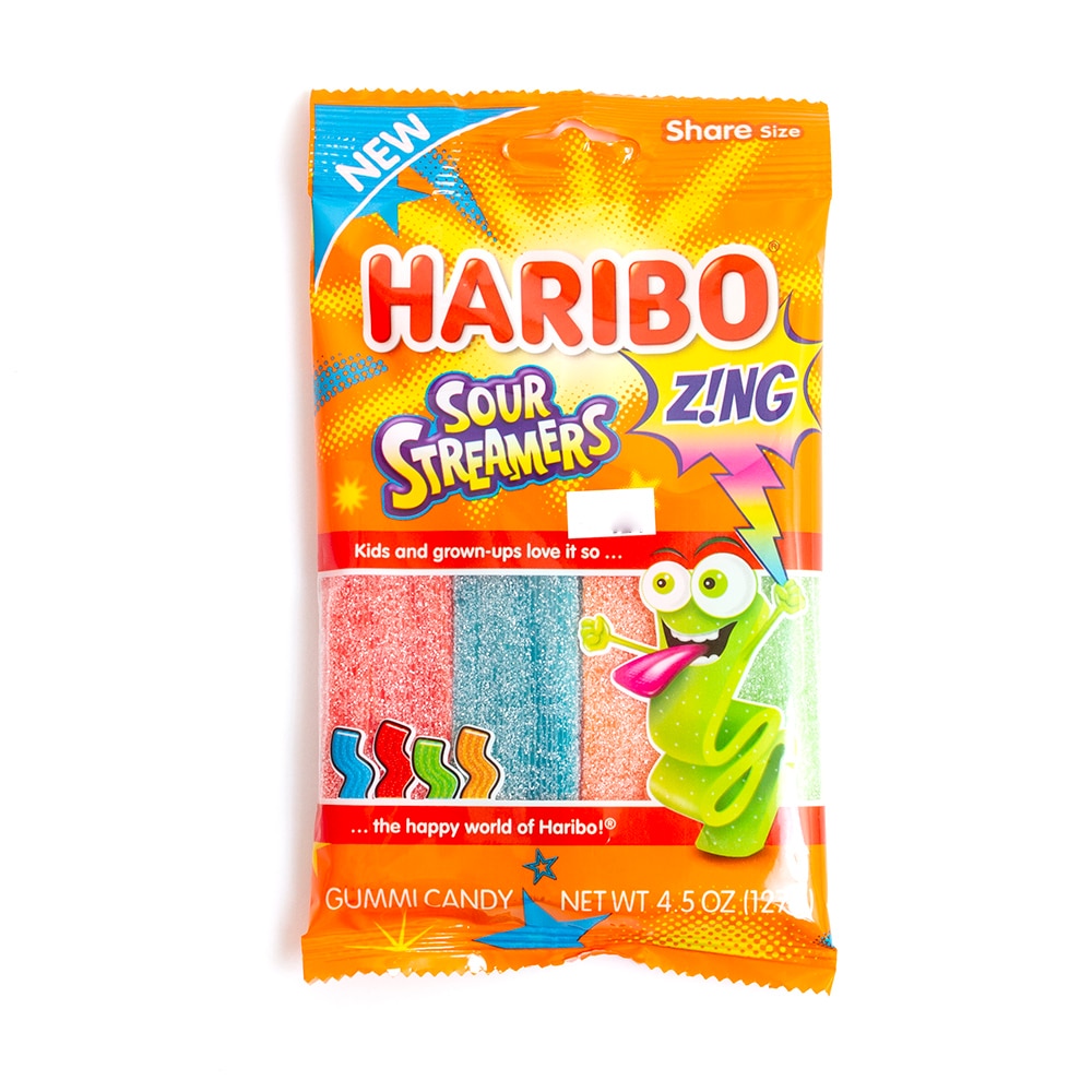 Candy, Food & Beverage, Haribo, Gummy, 5 ounce, 109516, Sour Streamers